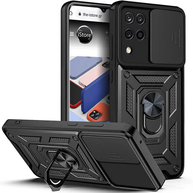 Φωτογραφία προϊόντος: Combo Kickstand Slide Camera Case Black Samsung Galaxy M53 5G