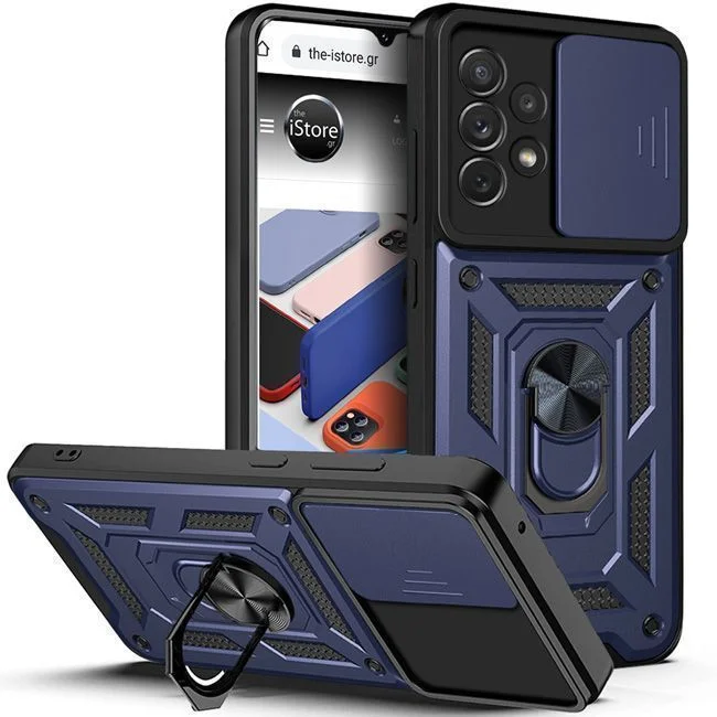 Φωτογραφία προϊόντος: Combo Kickstand Slide Camera Case Blue Samsung Galaxy A32 4G