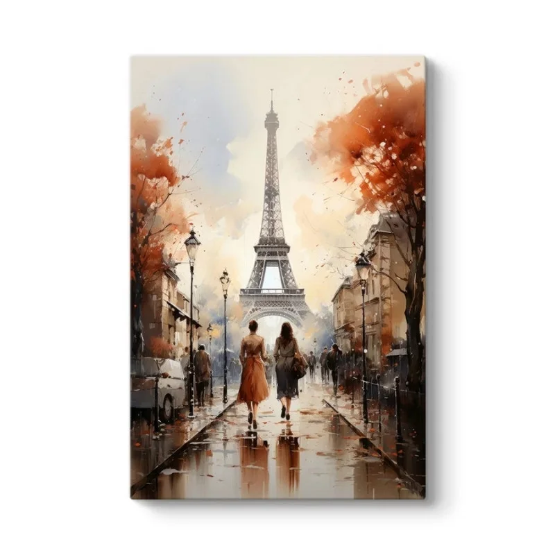 Φωτογραφία προϊόντος: Πίνακας σε καμβά "Autumn in Paris" Megapap ψηφιακής εκτύπωσης 70x100x3εκ.