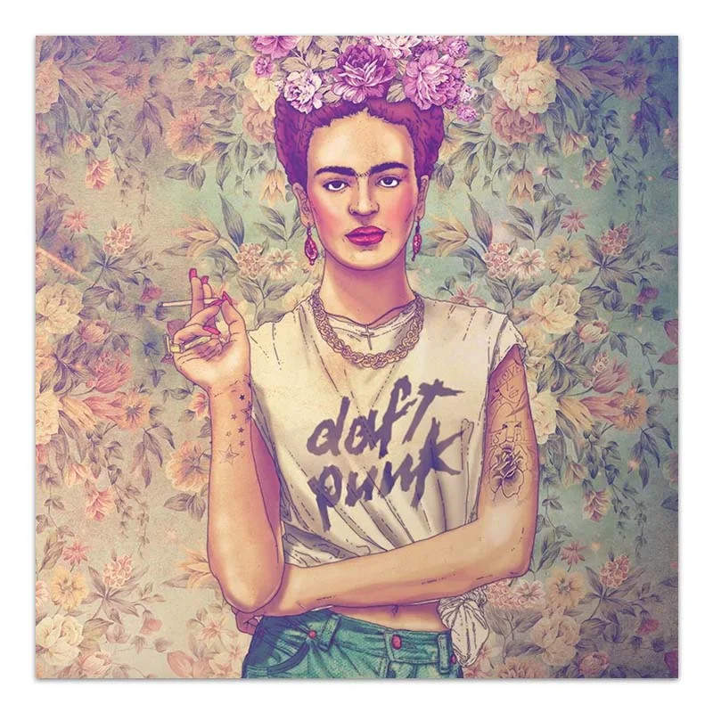 Φωτογραφία προϊόντος: Πίνακας σε καμβά "Frida Punk" Megapap ψηφιακής εκτύπωσης 60x60x3εκ.