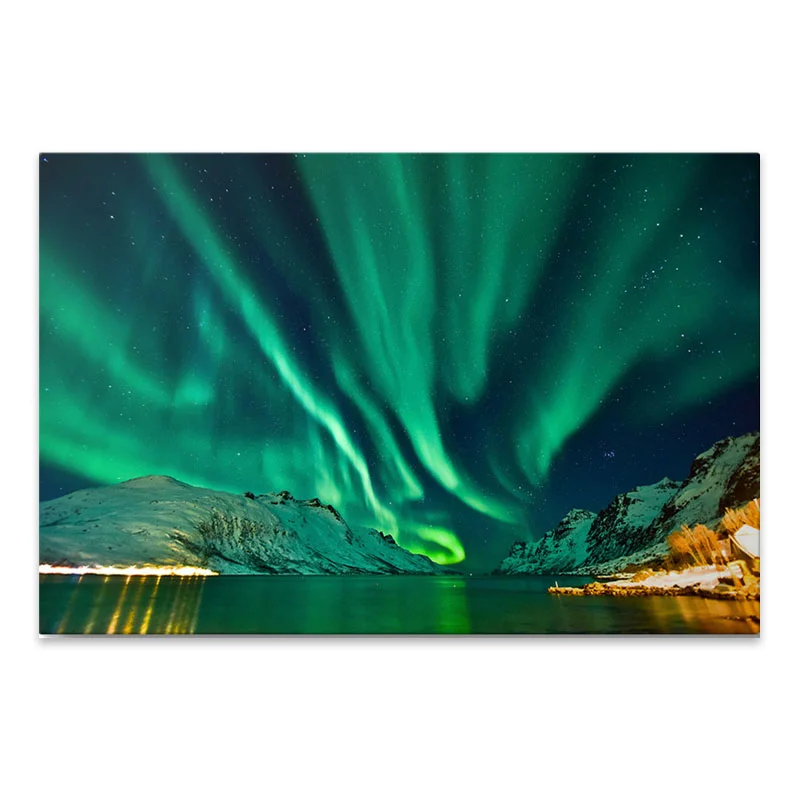 Φωτογραφία προϊόντος: Πίνακας σε καμβά "Aurora Borealis" Megapap ψηφιακής εκτύπωσης 100x70x3εκ.