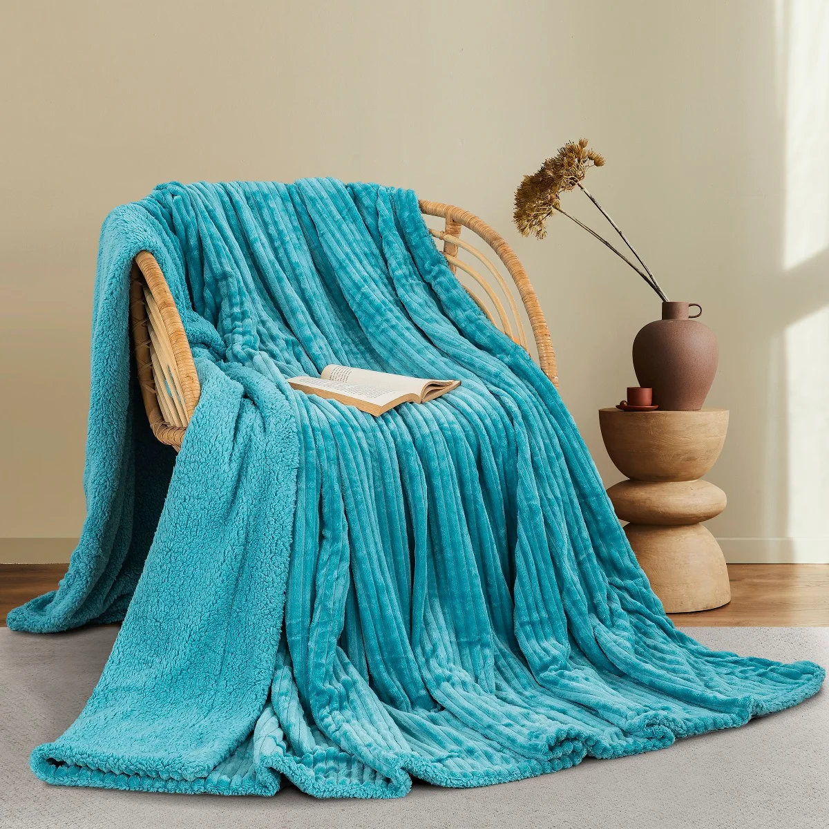 Φωτογραφία προϊόντος: ΚΟΥΒΕΡΤΑ FLEECE/SHERPA 220X240 ADAM HOME (400) AQUA(25)