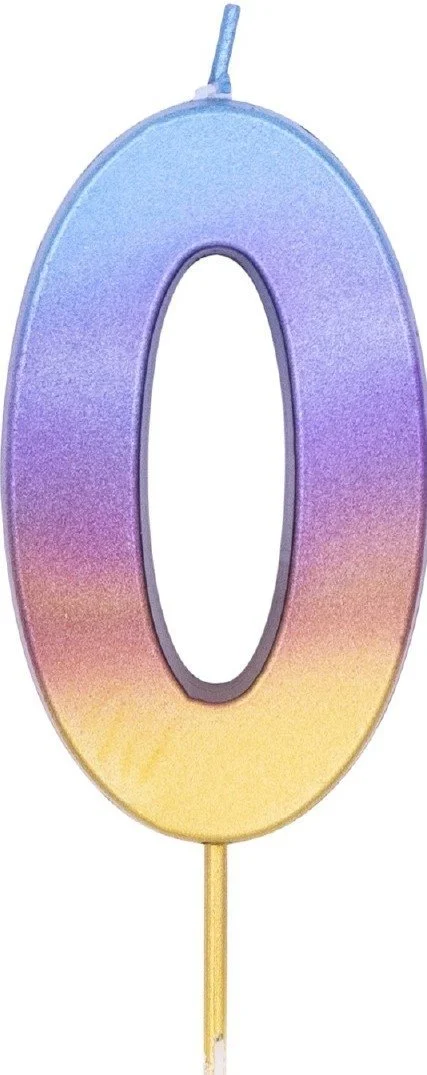 Φωτογραφία προϊόντος: Party Κερί No0 Rainbow Ombre (015953)