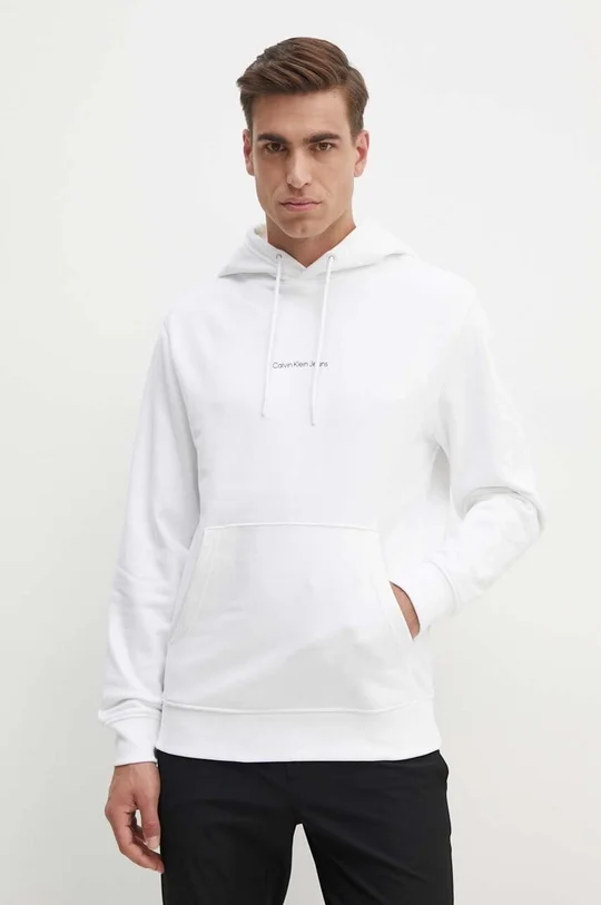 Φωτογραφία προϊόντος: Calvin Klein - Ανδρικό Φούτερ Grid Monogram Regular Fit J30J325639-YAF Λευκό