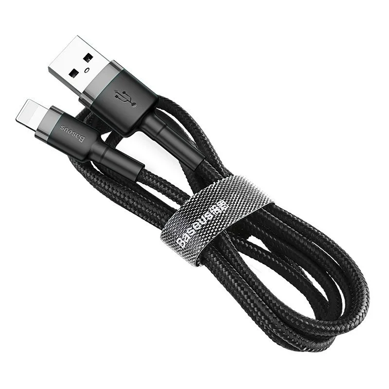 Φωτογραφία προϊόντος: Baseus USB Lightning Cable 1,5A 2m (Gray+Black)