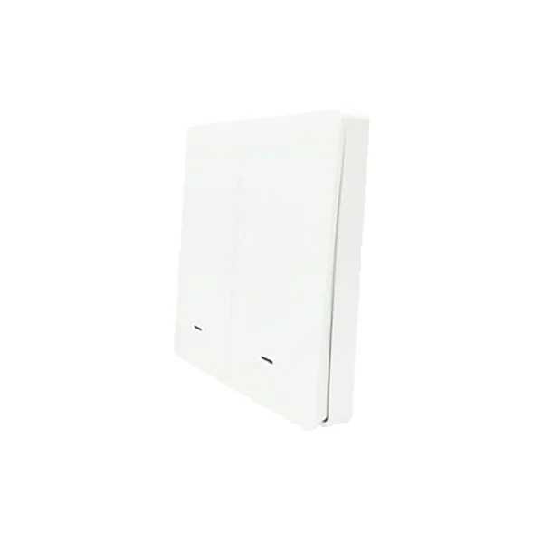 Φωτογραφία προϊόντος: SmartWise Wall Switch Front Panel White 2-Gang