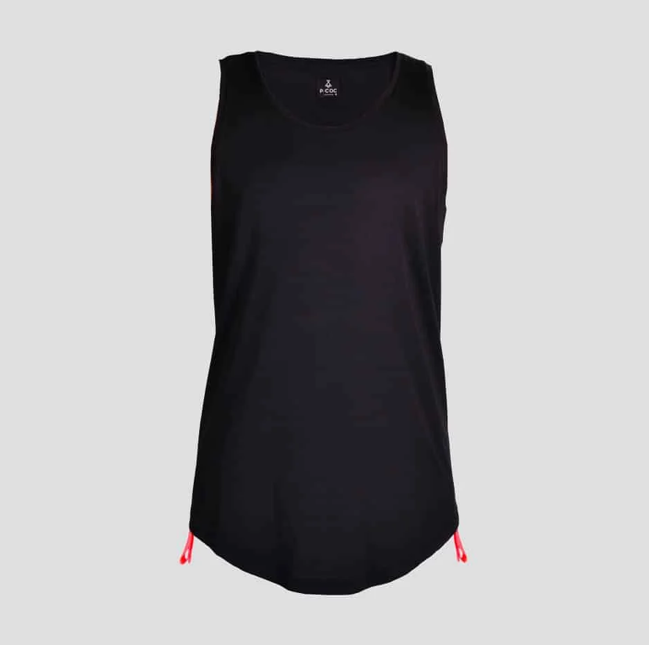 Φωτογραφία προϊόντος: Black sleeveless t-shirt with P/COC tape sideways