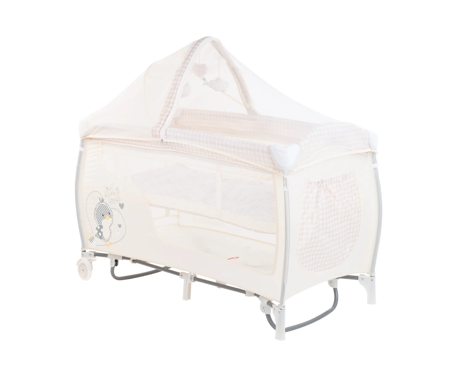 Φωτογραφία προϊόντος: Kikka Boo - Baby cot 2 levels Dolce Sonno PLUS Beige Birdy - 31003010082