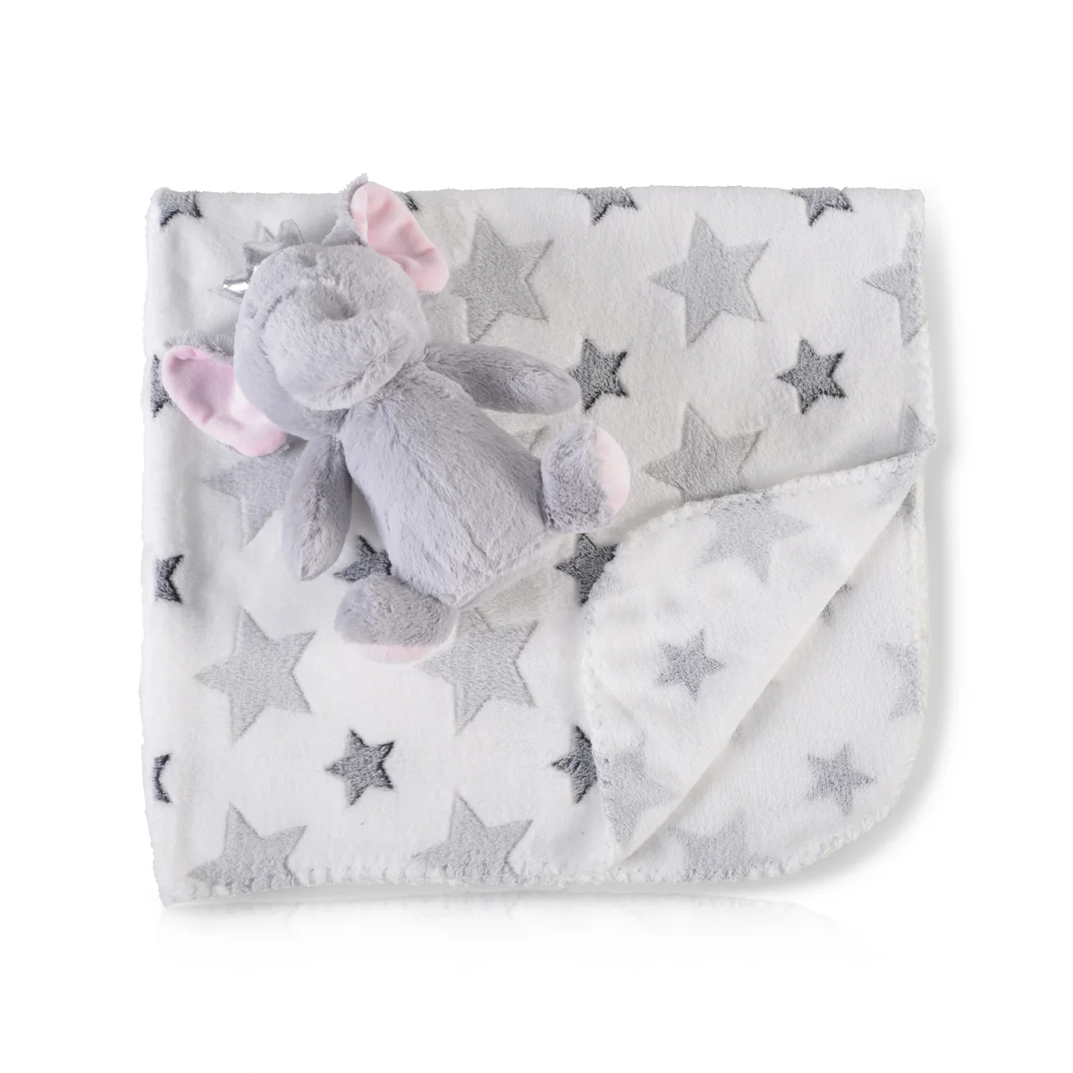Φωτογραφία προϊόντος: CANGAROO - Baby blanket 90/75 cm with toy Elephant grey - 3800146267537