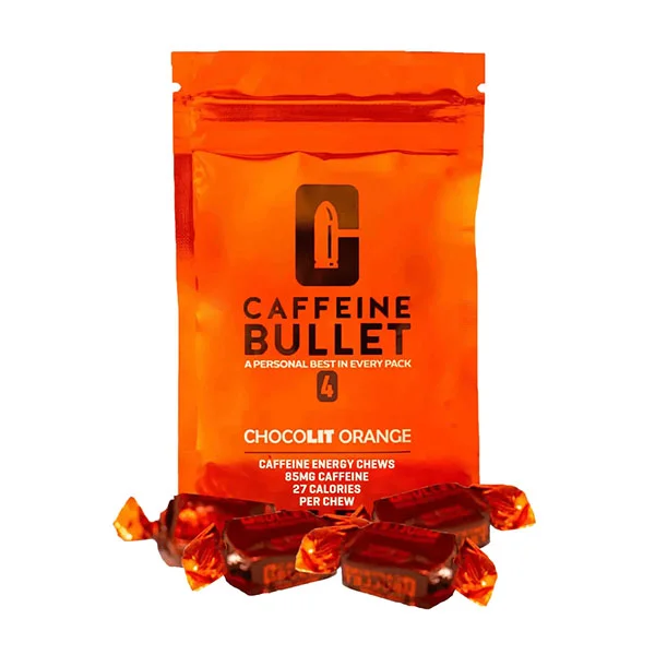 Φωτογραφία προϊόντος: Caffeine Bullet ChocoLIT Orange Energy Chews Σακούλα 4τεμ.