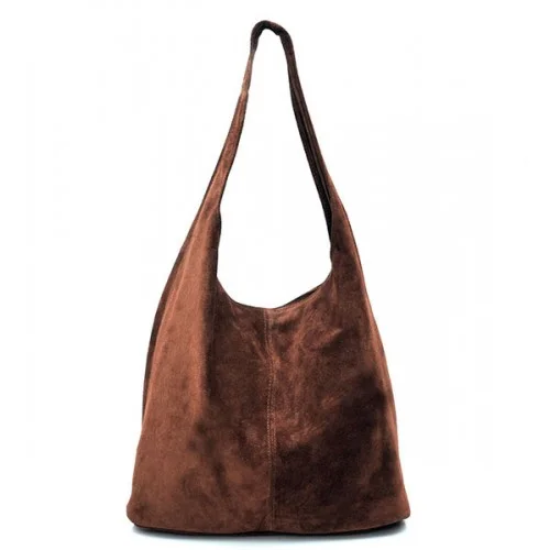 Φωτογραφία προϊόντος: J&A BAGS Collection Δερμάτινη Suede Τσάντα Χειρός & Ώμου Shopping Bag Ταμπά J&A BAGS