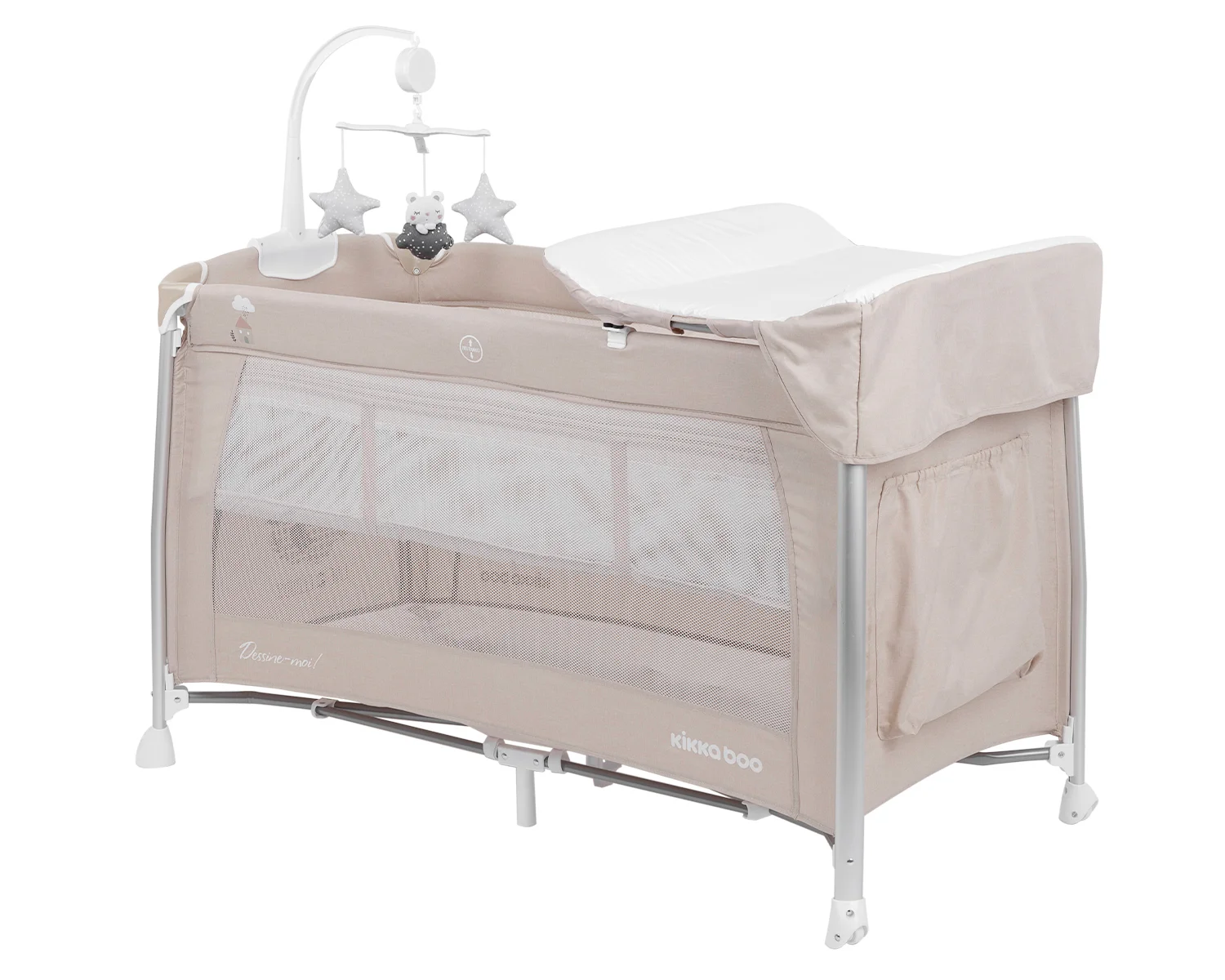 Φωτογραφία προϊόντος: Kikka Boo - Baby cot 2 levels Dessine Moi Beige - 31003010008