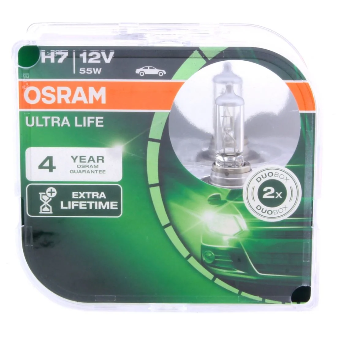 Φωτογραφία προϊόντος: Λάμπα αλογόνου H7 Osram Ultra Life - 2 τμχ. καρτέλα