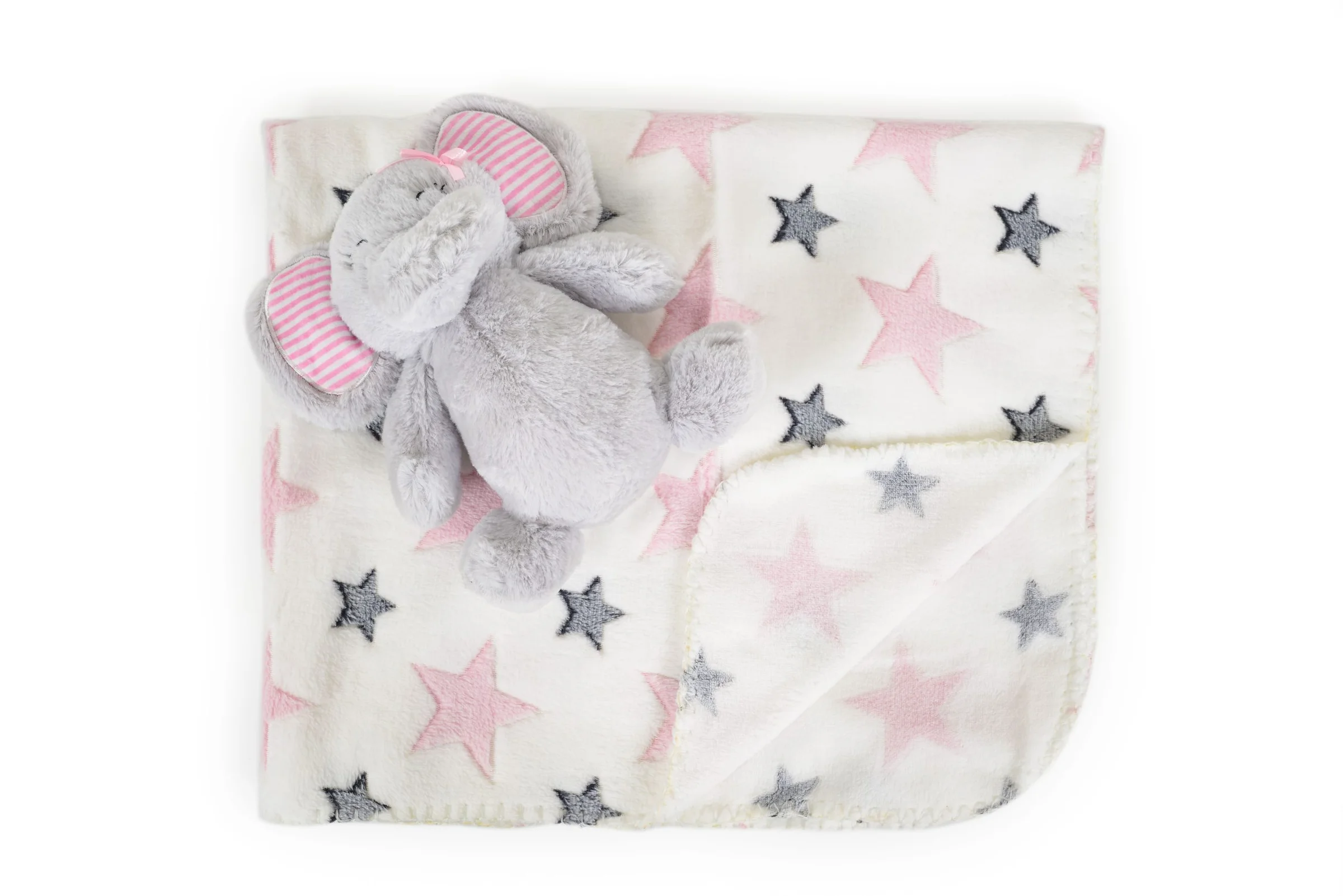 Φωτογραφία προϊόντος: CANGAROO - Baby blanket 90/75 cm with toy Elephant pink - 3800146269197