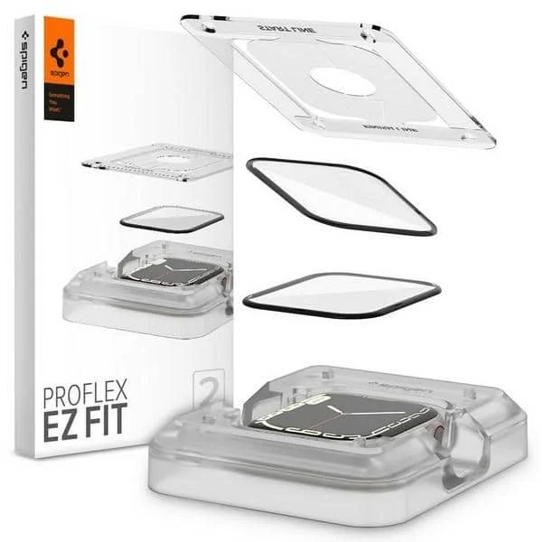 Φωτογραφία προϊόντος: Spigen Proflex Ez Fit Tempered Glass για το Apple Watch 7/8 45mm – (2-Pack) (AFL04051)