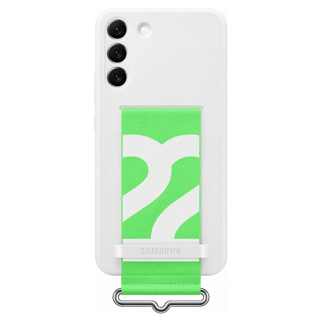 Φωτογραφία προϊόντος: Θήκη Samsung Silicone Cover με Strap για το Samsung Galaxy S22 (Plus) - Λευκή (EF-GS906TWE)