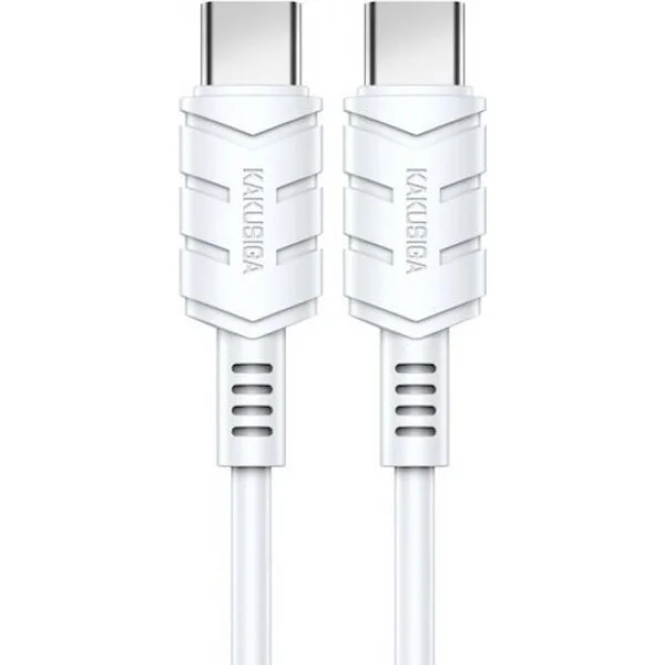 Φωτογραφία προϊόντος: KAKUSIGA καλώδιο USB-C σε USB-C KSC-710, 60W, 480Mbps, 1.2m, λευκό