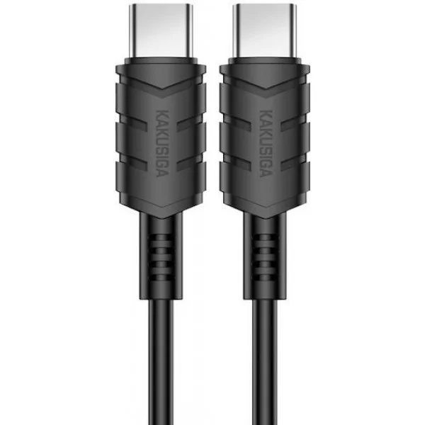 Φωτογραφία προϊόντος: KAKUSIGA καλώδιο USB-C σε USB-C KSC-710, 60W, 480Mbps, 1.2m, μαύρο