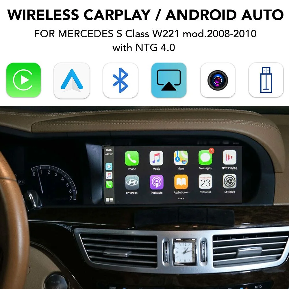 Φωτογραφία προϊόντος: DIGITAL IQ BZ 245 CPAA (CARPLAY / ANDROID AUTO BOX for MERCEDES S Class W221 mod.2008-2010 with NTG 4.0)