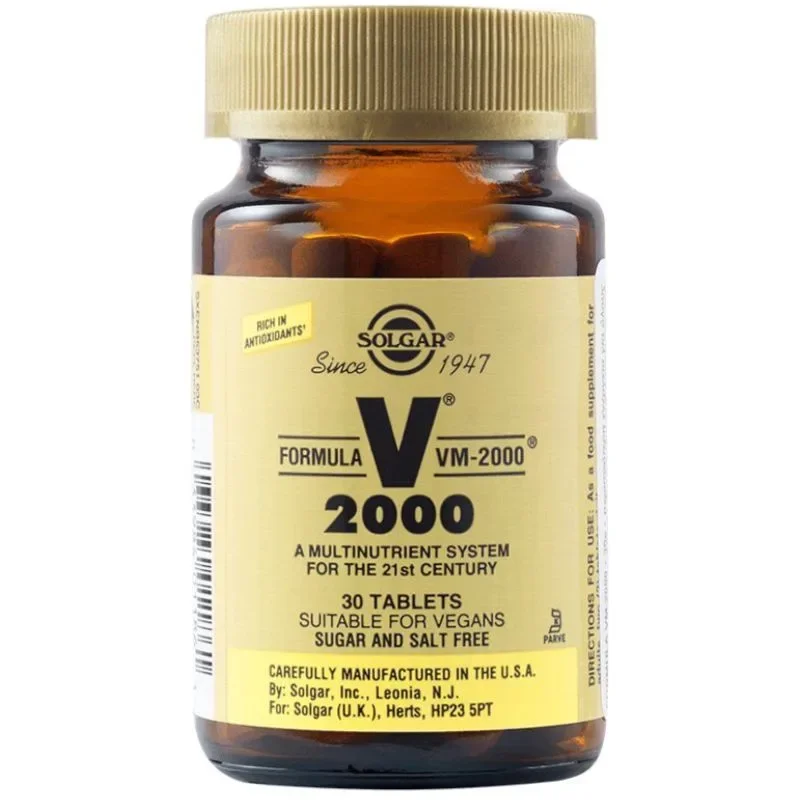 Φωτογραφία προϊόντος: Solgar Formula VM-2000 Φόρμουλα Πολυβιταμίνης Για Ενέργεια & Τόνωση 30 Ταμπλέτες