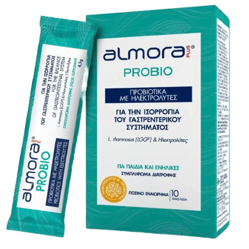 Φωτογραφία προϊόντος: Almora Plus Probio Προβιοτικά με Ηλεκτρολύτες Για Ανακούφιση Από Τη Διάρροια & Για Ενυδάτωση Του Οργανισμού 10 Φακελάκια