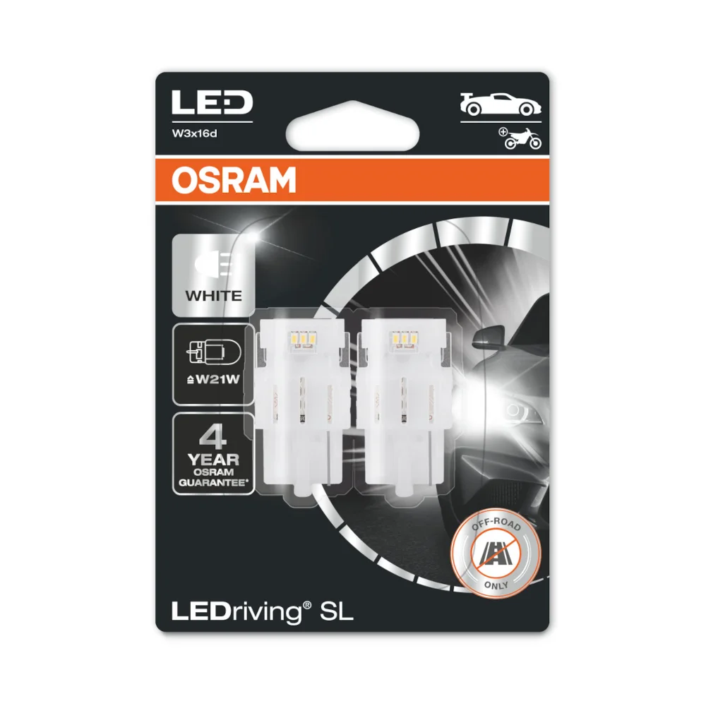 Φωτογραφία προϊόντος: Λάμπες LED Osram W21W 12V 1.4W LEDriving SL White 2τμχ