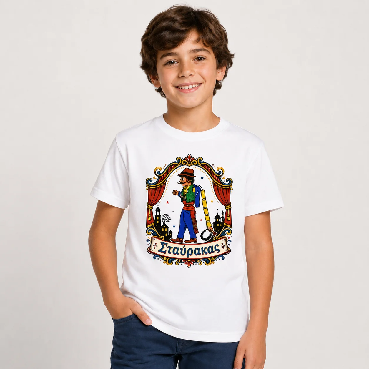 Φωτογραφία προϊόντος: Παιδικό T-Shirt Καραγκιοζης - Σταύρακας 1