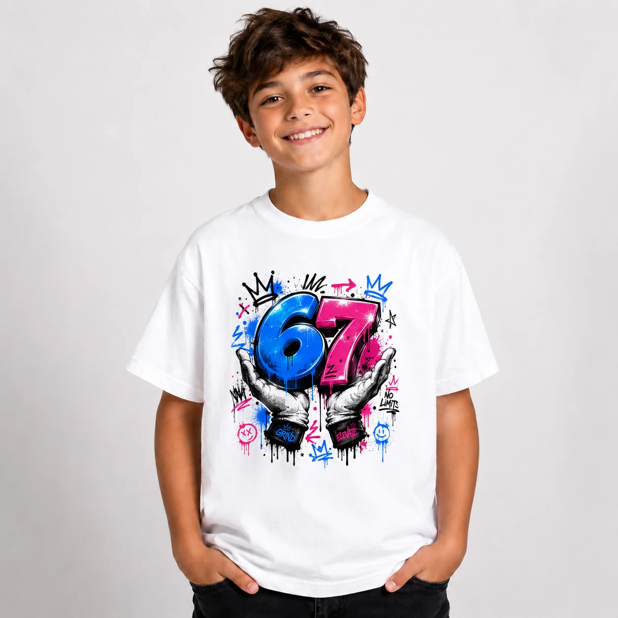 Φωτογραφία προϊόντος: Παιδικό T-Shirt 67 - Graffiti Blue Pink