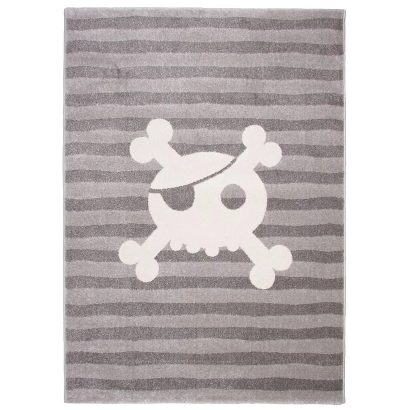 Φωτογραφία προϊόντος: ΧΑΛΙ NATTIOT SWEET SKULL GRIS - ECRU 120X170 100% Polypropylene