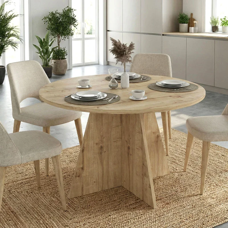 Φωτογραφία προϊόντος: Τραπέζι Tailor Megapap χρώμα sapphire oak Ø120x75,7εκ.