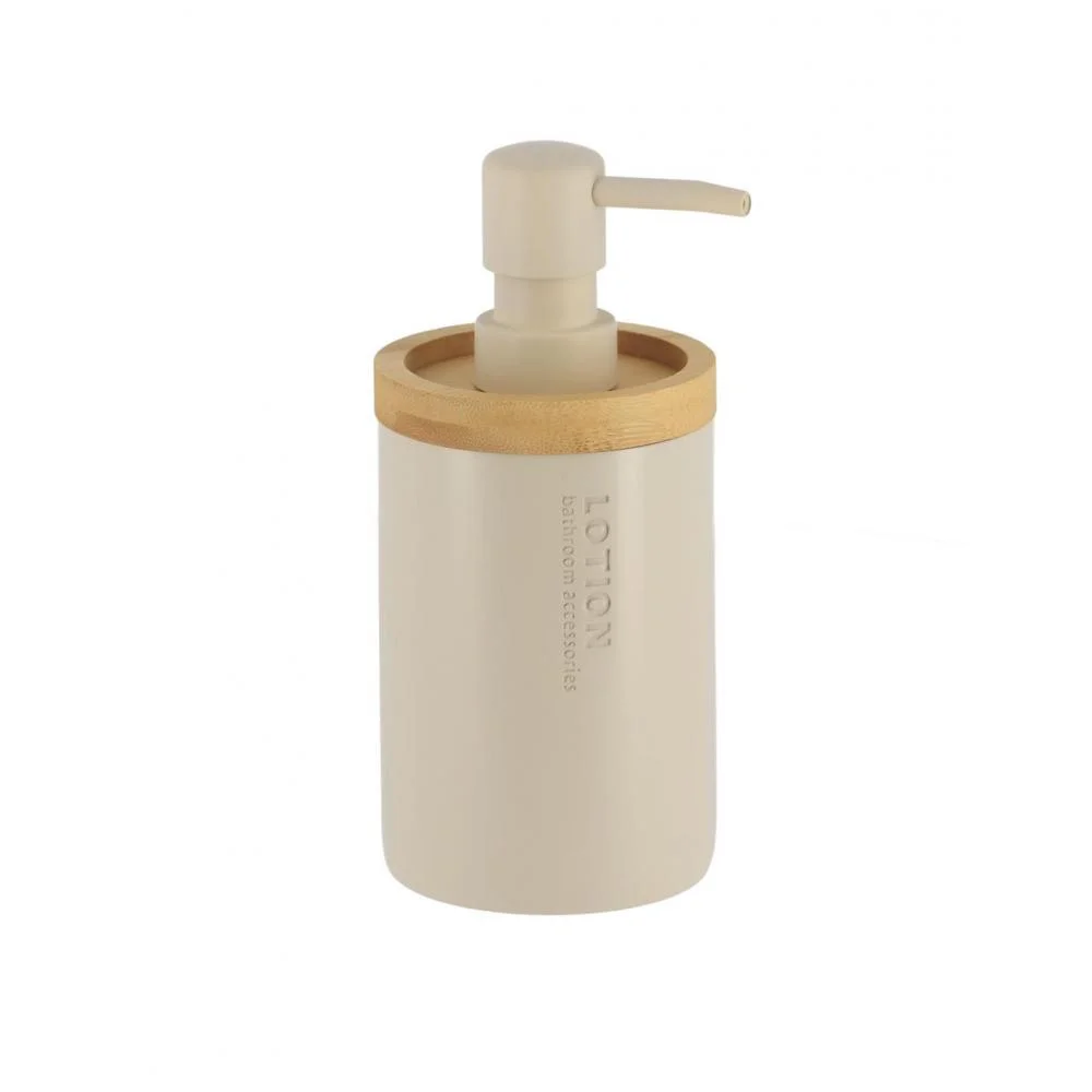 Φωτογραφία προϊόντος: Dispenser polyresin μπεζ με bamboo