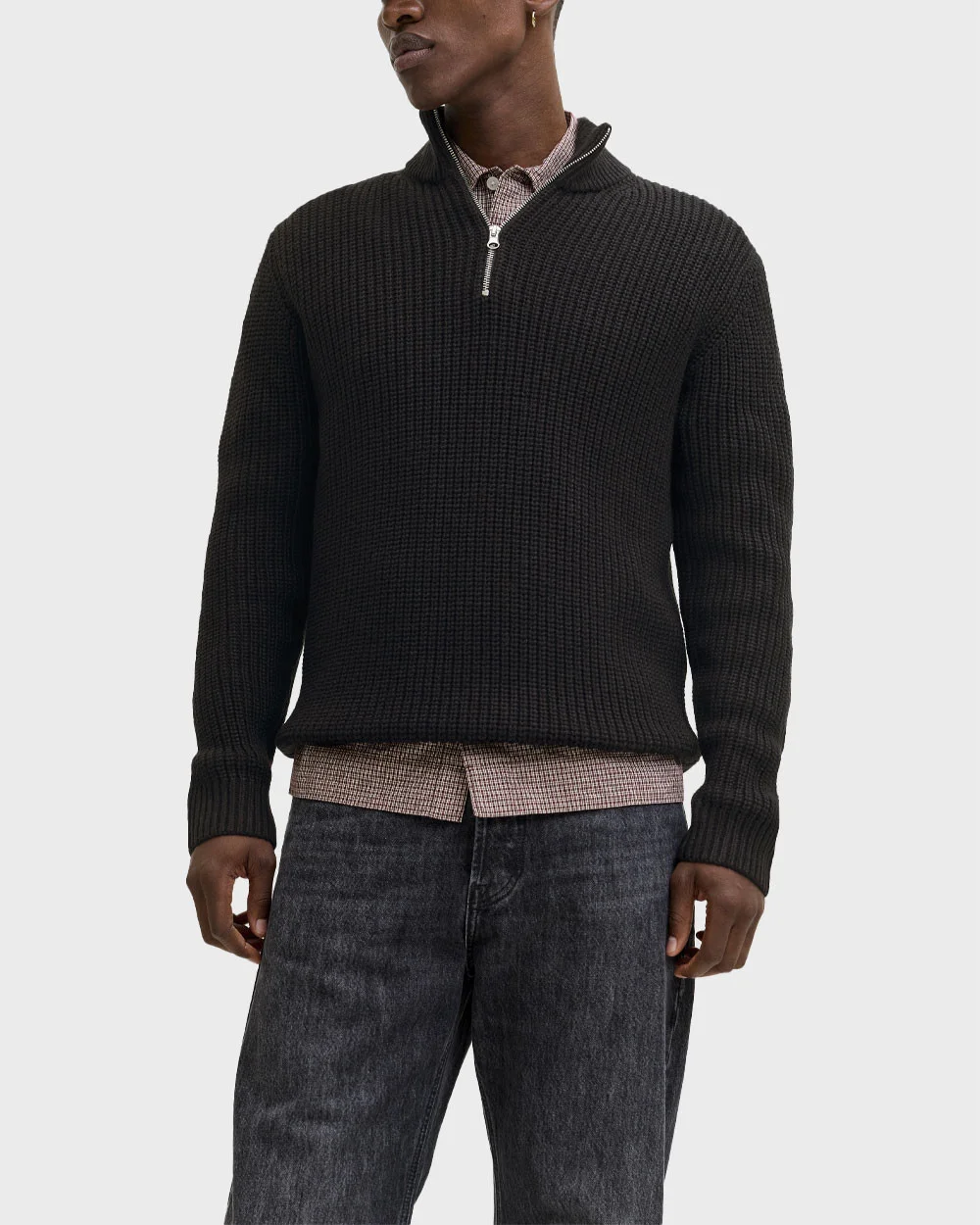 Φωτογραφία προϊόντος: JACK & JONES JORBLEECKER ΑΝΔΡΙΚΟ ΠΟΥΛΟΒΕΡ HALF-ZIP - 12290085 ΜΑΥΡΟ