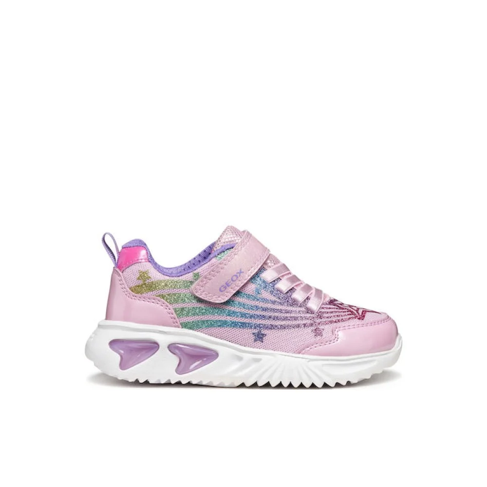 Φωτογραφία προϊόντος: GEOX ASSISTER ΠΑΙΔΙΚΑ SNEAKERS ΑΝΑΤΟΜΙΚΑ ΜΕ ΦΩΤΑΚΙΑ ΡΟΖ J56E9B0ASKNC8206