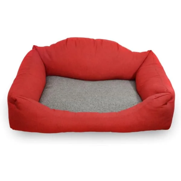 Φωτογραφία προϊόντος: Κρεβάτι σκύλου Deluxe Fleece Red 55x43x17cm JMco
