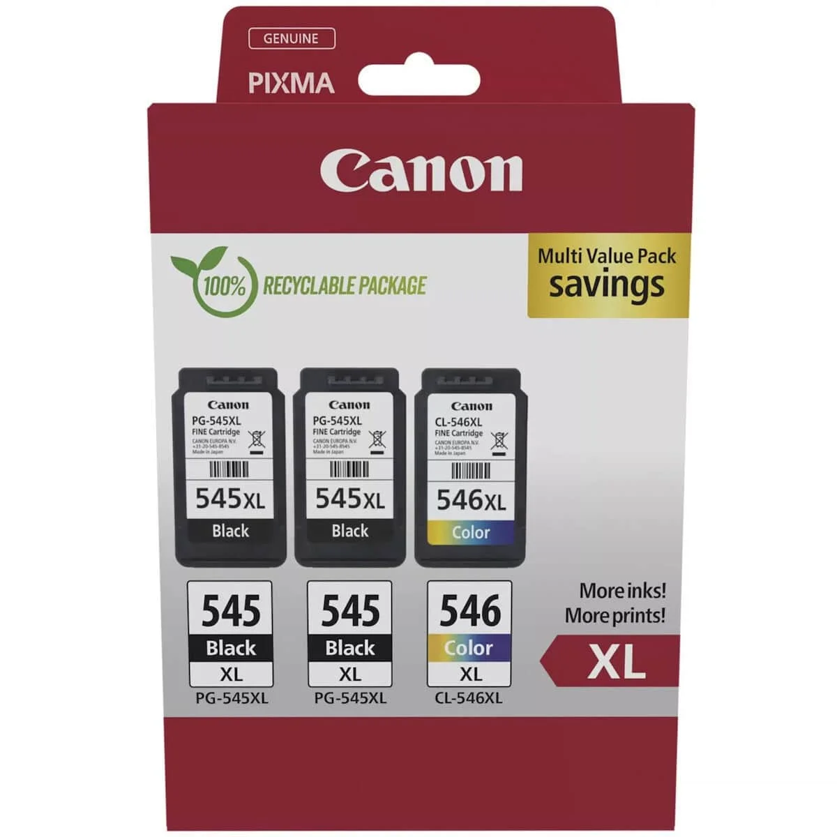 Φωτογραφία προϊόντος: Αναλως CANON INK PG-545XLx2/CL-546XL MUL