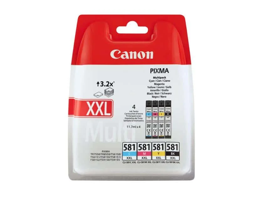 Φωτογραφία προϊόντος: Μελάνι CANON INK CLI-581XXL BK/C/M/Y MUL
