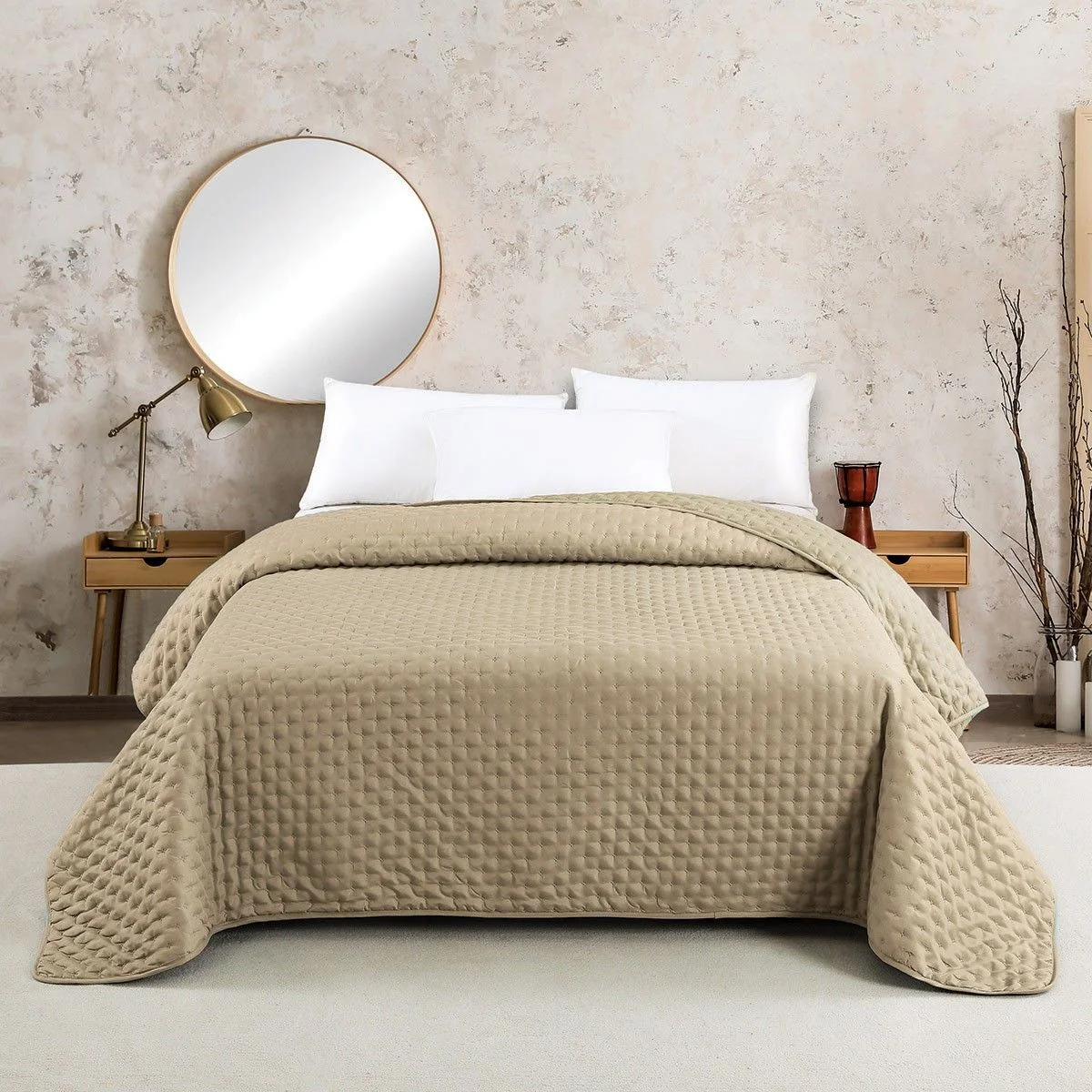 Φωτογραφία προϊόντος: Melinen Home Κουβερλι King Size Renzo Beige/Ecru (260Χ240) 260X240