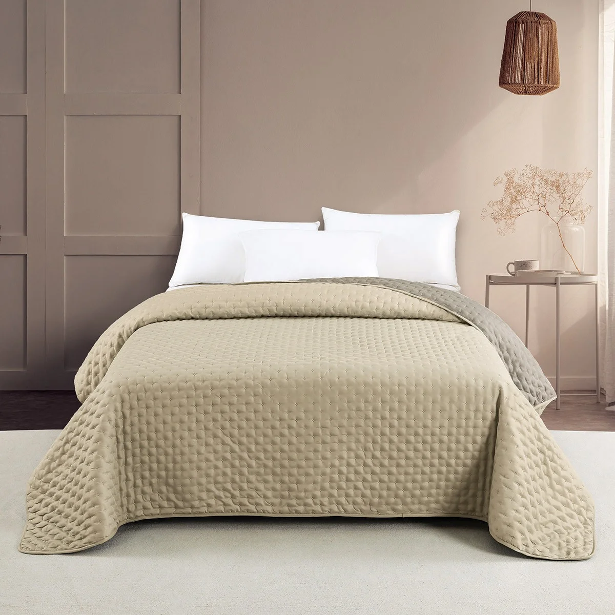 Φωτογραφία προϊόντος: Melinen Home Κουβερλι 220Χ240 Renzo Ecru/Grey 220Χ240