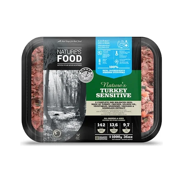 Φωτογραφία προϊόντος: Nature's Food Barf Turkey Sensitive Nature s Food - Σκαφάκι 1kg