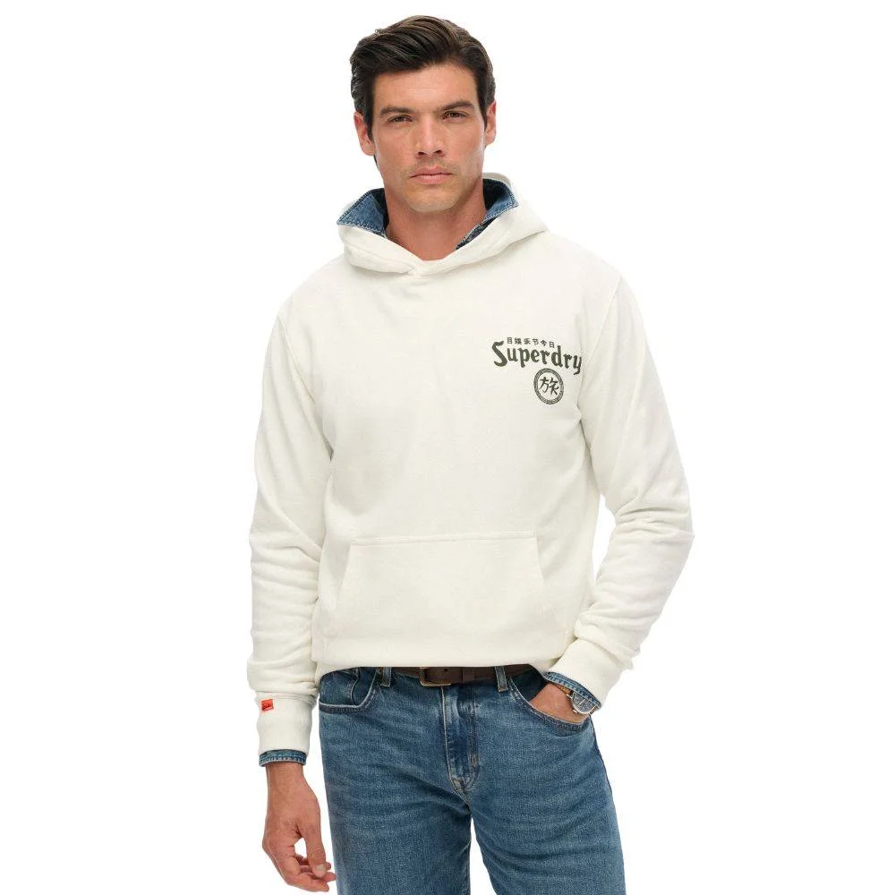 Φωτογραφία προϊόντος: M2014390A-71D - SUPERDRY D1 TOKYO NARRATIVE LOOSE HOOD OFF WHITE Color