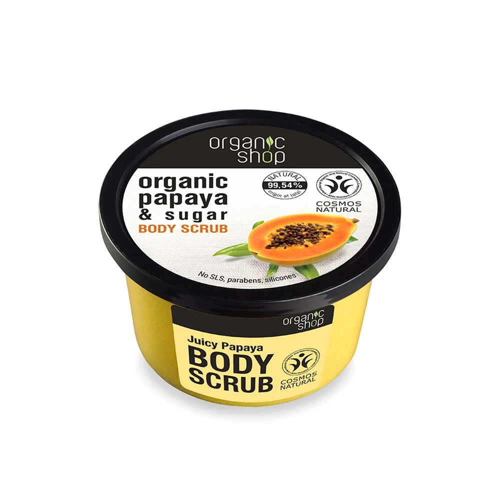 Φωτογραφία προϊόντος: NATURA SIBERICA Organic Shop Body Scrub - Organic Juicy Papaya & Sugar (250ml)