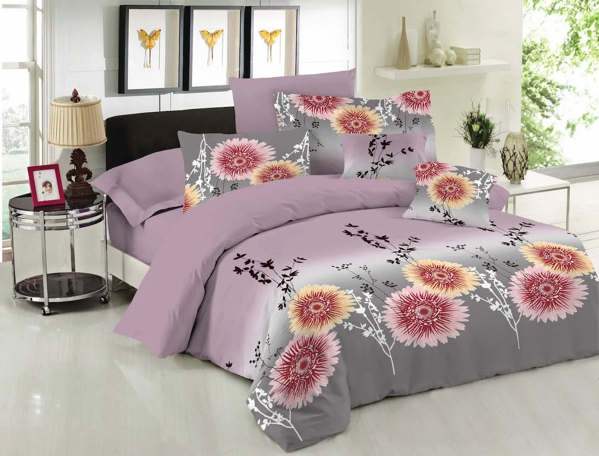 Φωτογραφία προϊόντος: Σετ Πάπλωμα 160Χ240 Premium Le Blanc Chrysanthemum Lilac