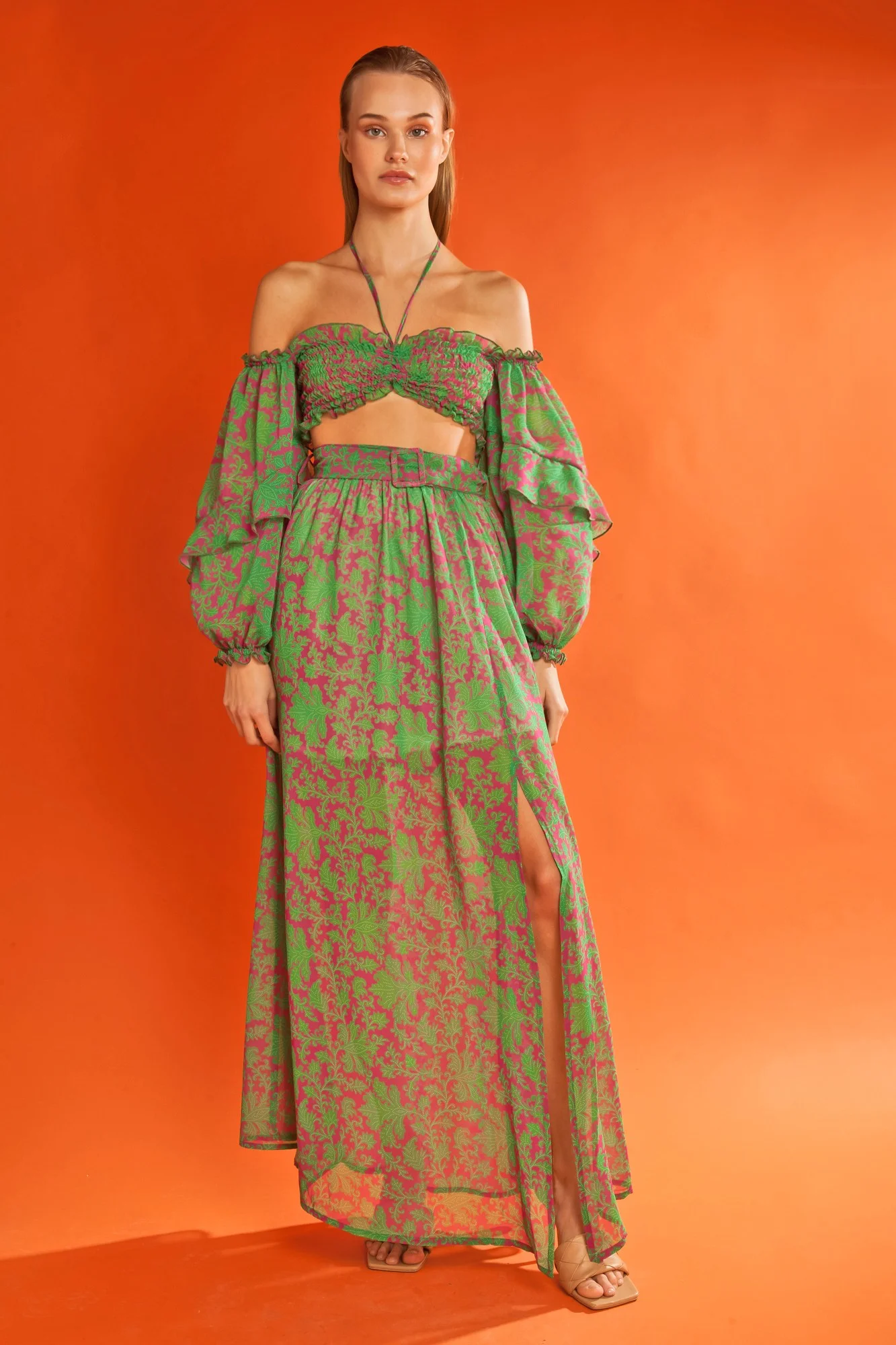 Φωτογραφία προϊόντος: Shani Green + Purple Skirt Mallory The Label