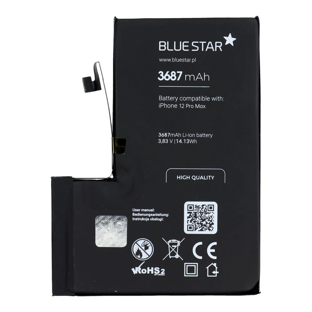 Φωτογραφία προϊόντος: . Battery for Iphone 12 PRO MAX 3687 mAh Blue Star HQ