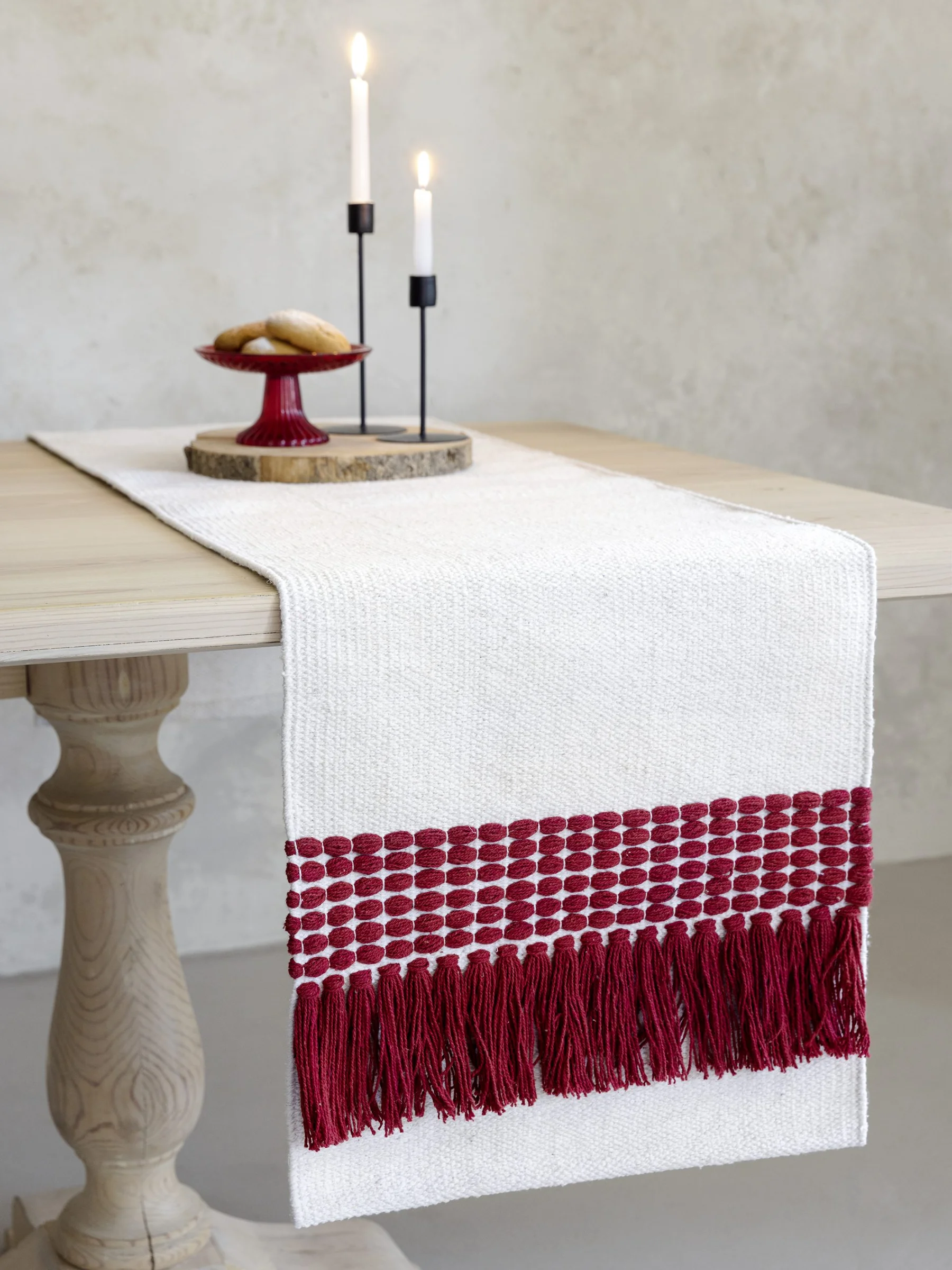 Φωτογραφία προϊόντος: Ράνερ 40Χ160 Xmas Nima Innes Red 100% βαμβακερό
