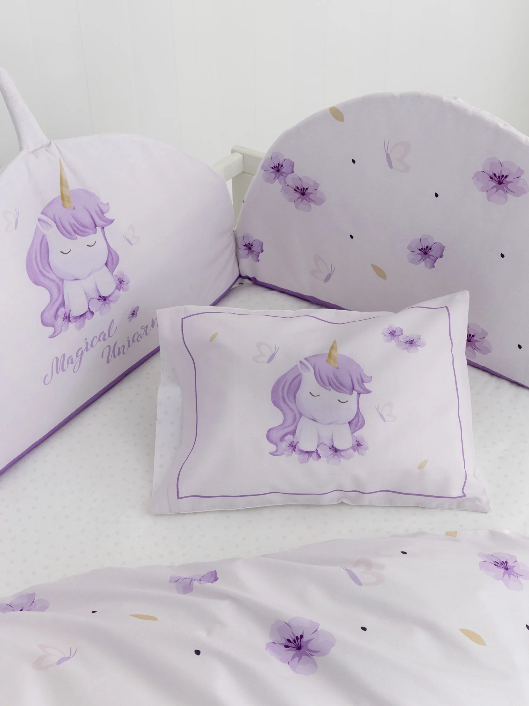 Φωτογραφία προϊόντος: Πάντα Κούνιας 40x200 Nima Magical Unicorn Λιλά 100% βαμβακερό