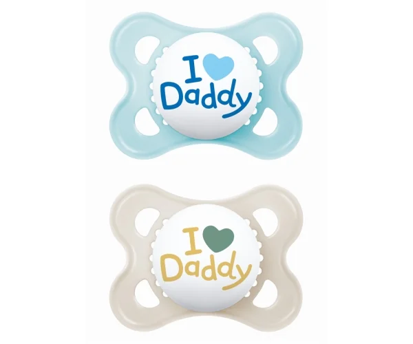 Φωτογραφία προϊόντος: Mam I Love Daddy Πιπίλες Σιλικόνης Μπεζ για 2-6 μηνών 2τμχ
