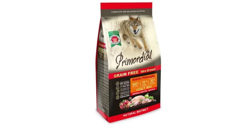 Φωτογραφία προϊόντος: Primordial Dog Mini Adult Quail + Duck 2kg