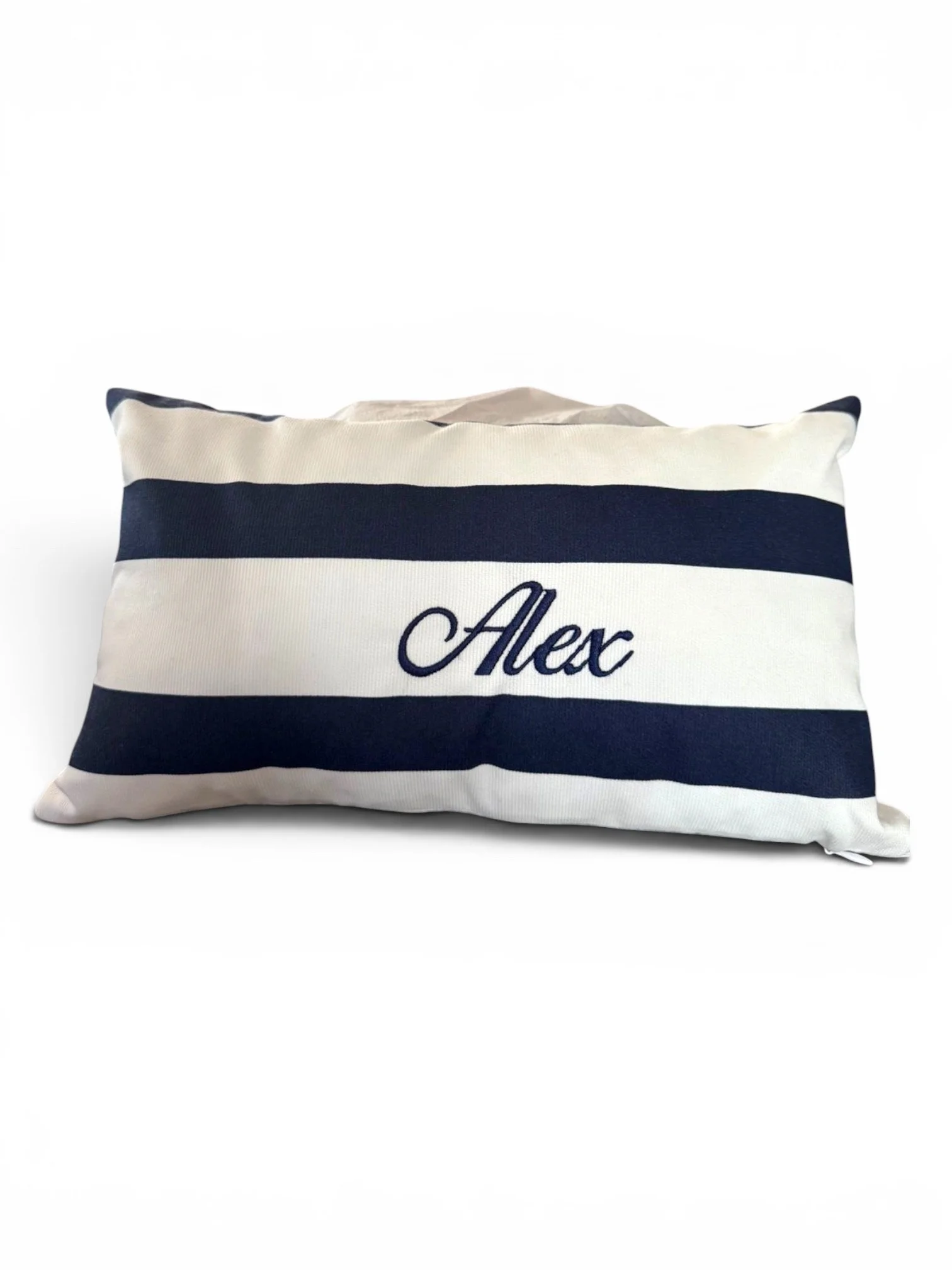 Φωτογραφία προϊόντος: Διακοσμητικό Μαξιλαράκι Ριγέ Μπλε-Λευκό