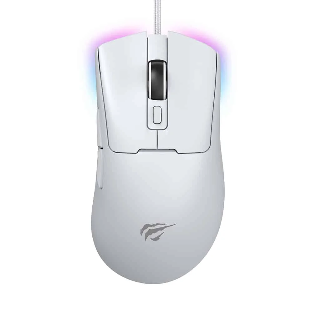Φωτογραφία προϊόντος: Havit Wired Gaming Mouse 800/1600/3200/6400/8000/12000 DPI, 1.6m, 5V - Λευκό